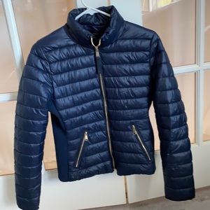 Spring jacket blue puff medium worn once